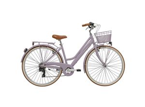 8056746003531 - Adriatica Cityfahrrad 28 Zoll RETRO Lady malve inkl Korb