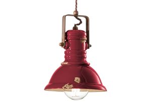 8056772560169 - Pendelleuchte Eisen Keramik handbemalt Vintage-Design Industrial so | Bordeaux