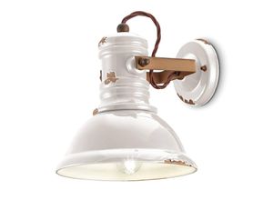 8056772560268 - Keramik-Wandlampe C1693 im Industrie-Stil weiß