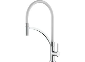 8057149625788 - Pollini Acqua Design - Küchenspülenmischer aus weißem Silikon senso 2 Chrom - Chrom