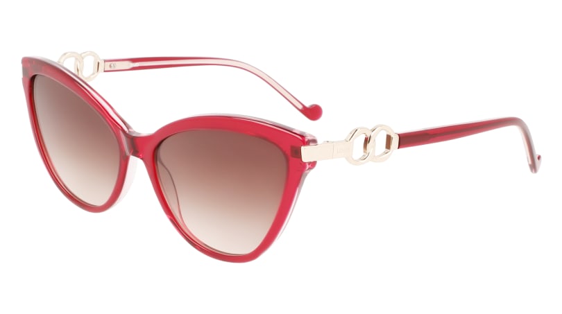 8057590007195 - Damen LJ755S 627 Sonnenbrillen Acetat Rot Braun Cat Eye  Schattiert
