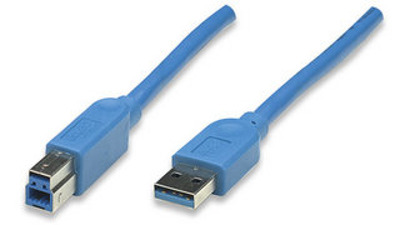 8057685306219 - USB30 Anschlusskabel Stecker Typ A - -- Stecker Typ B Blau 05 m