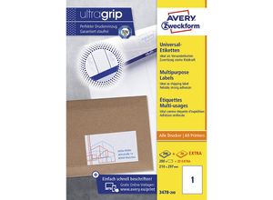 8057711831852 - Universaletiketten permanent weiß LxB 210 x 297 mm 200 Bögen ab 10 VE kaiserkraft