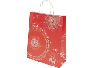 8057714366337 - Papiertragetasche Motiv Weihnachtstraum VE 25 Stk rot ab 10 VE