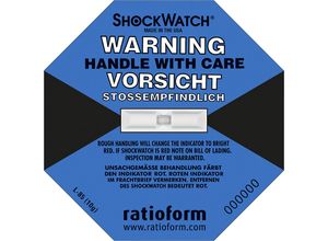 8057714368300 - Shockwatch® Präzisionsindikator VE 50 Stk Empfindlichkeit 10 g   50 ms dunkelblau