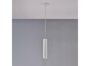 8057724580136 - Belight - Sospensione in ferro laccato bianco GU10 con cavo elettrico regolabile 1 luce H30 - max 100 - Ø8