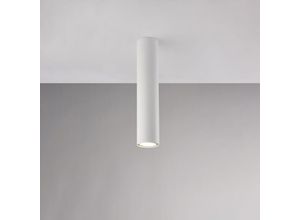 8057724580143 - Belight - Plafoniera in ferro laccato bianco GU10 1 luce H30 - Ø8