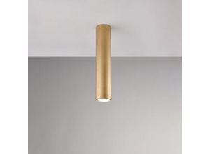 8057724580174 - Belight - Plafoniera in ferro laccato bianco GU10 con decorazione oro antico 1 luce H30 - Ø8