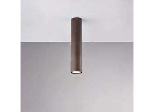 8057724580297 - Plafoniera in ferro laccato nero GU10 con decorazione effetto ruggine 1 luce H30 - Ø8