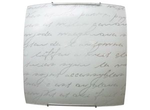 8057733453988 - Mm_unverified_brand - Flachglas-Deckenleuchte mit Schrift und Stahlhaken 40x11xh40 cm