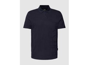 8057970546351 - Poloshirt mit Label-Strukturmuster