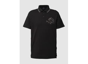 8057970611004 - Poloshirt mit Label-Motiv-Stitching