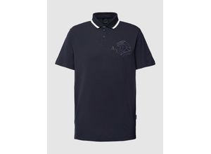 8057970611127 - Poloshirt mit Label-Motiv-Stitching