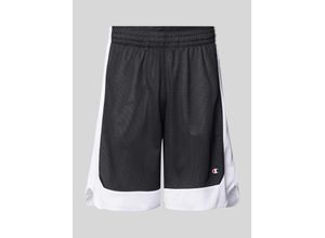 8058132767584 - Sweatshorts mit Label-Stitching