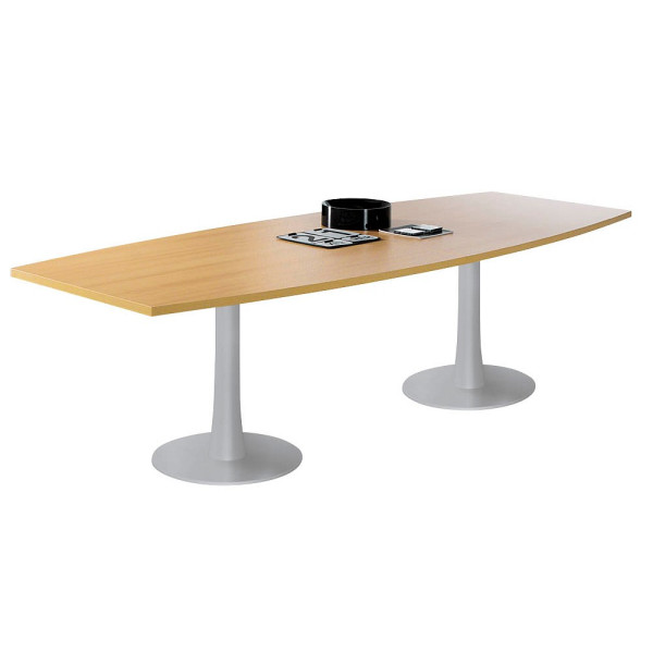 8058265534046 - Konferenztisch Idea+ IDTR280 FA I 74cm (H) 280x80-110cm (BxT) Tonnenform buche   weiß 8058265534046 Quadrifoglio