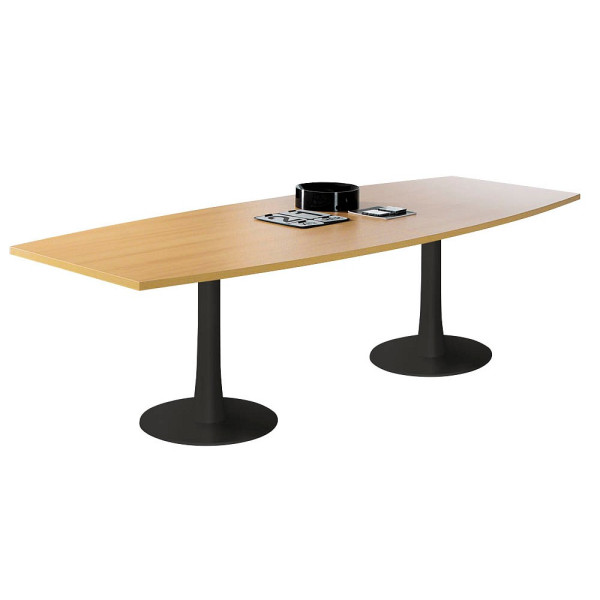 8058265534114 - Konferenztisch Idea+ IDTR280 FA R 74cm (H) 280x80-110cm (BxT) Tonnenform buche   dunkelgrau 8058265534114 Quadrifoglio
