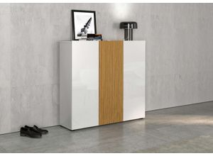 8058269476243 - INOSIGN Schuhschrank »LADY SchuhkommodeSchuhmöbelSchuhablageSchuhregal« mit 10 Einlegeböden 12 Fächer Tür mit Rillenoptik ca24 paar Schuhe