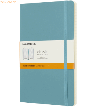 8058341715505 - Moleskine Reef Blue Notebook Large Ruled Soft - Moleskine Kartoniert (TB)