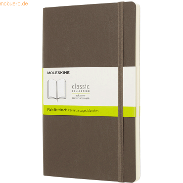 8058341715536 - Moleskine Earth Brown Notebook Large Plain Soft - Moleskine Kartoniert (TB)