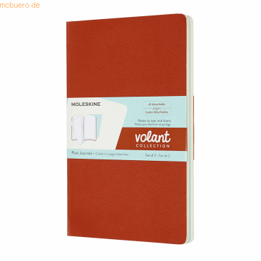 8058647620534 - Notizheft Volant Large A5 blanko Softcover VE=2 Stück korall