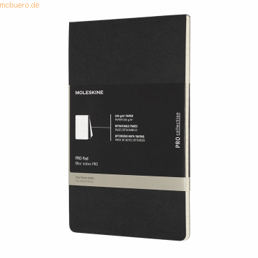 8058647620916 - Moleskine Professioneller Block Large A5 Liniert Soft Cover Schwarz Kartoniert (TB)