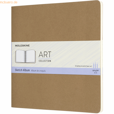 8058647626796 - Moleskine Kreativ Notizbücher Skizzenalbum Quer 120G-Papier Kartoneinband Packpapierbraun - Moleskine Gebunden