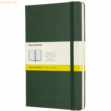 8058647629087 - Moleskine Notizbuch Large A5 Kariert Hard Cover Myrtengrün - Moleskine Gebunden