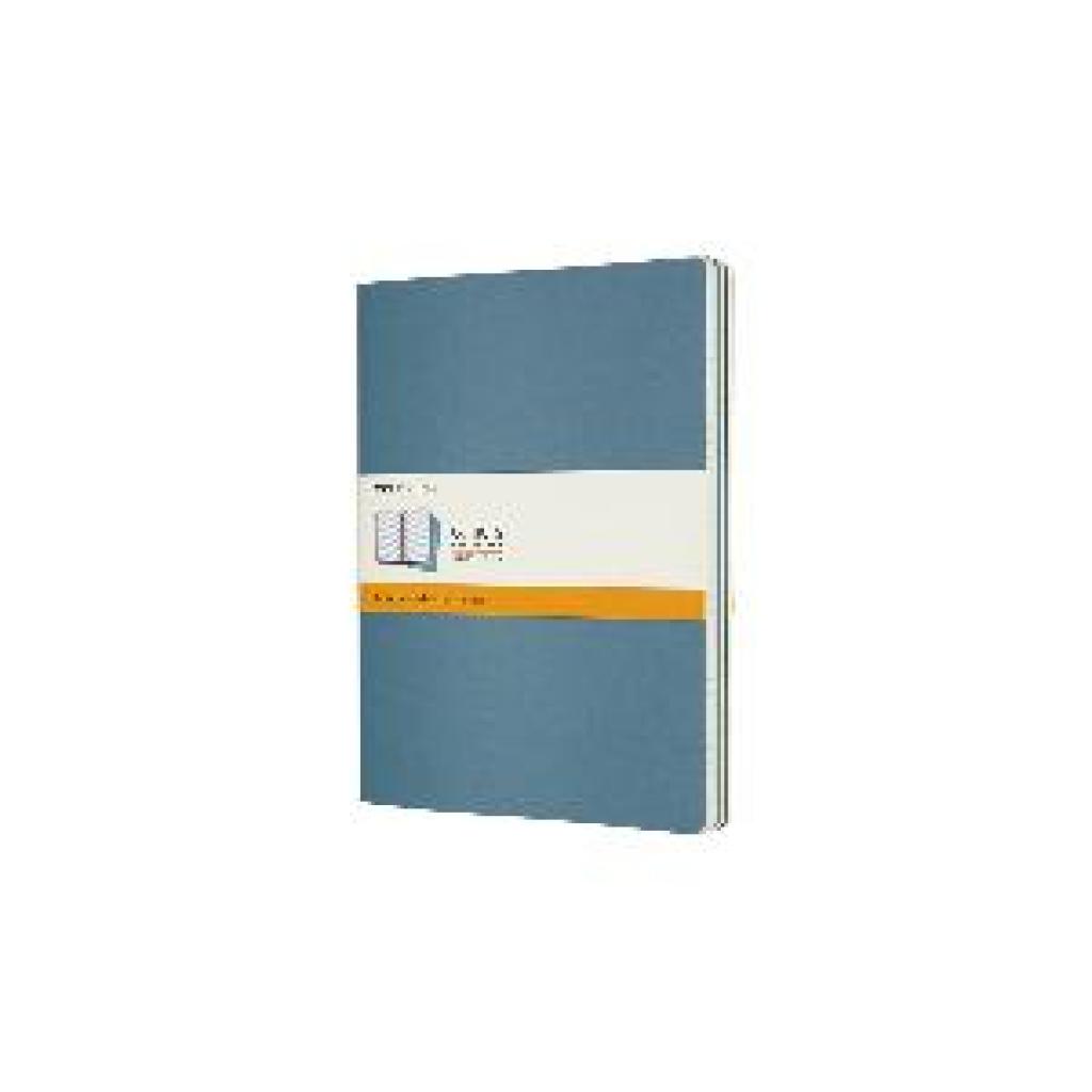 8058647629605 - Moleskine Cahier Notizhefte Liniert Xlarge Kartoneinband 3er Set Lebhaftes Blau - Moleskine Geheftet