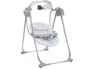 8058664138647 - Babyschaukel CHICCO Polly Swing Up Leaf grau (leaf) Baby Babywippen Schaukel Wippen elektrisch