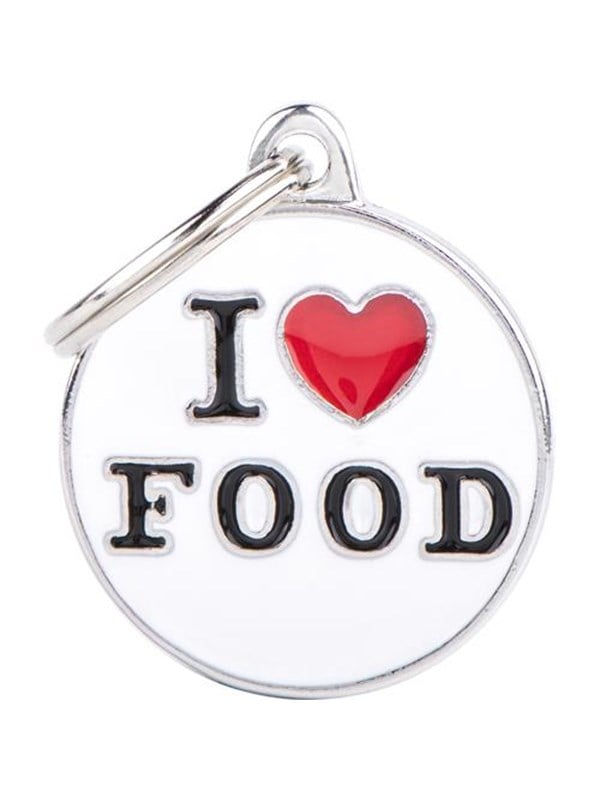 8058773278869 - ID Tag Medium Circle I Love Food