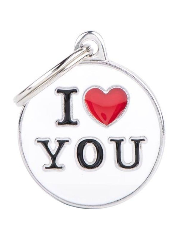 8058773278876 - ID Tag Medium Circle I Love You