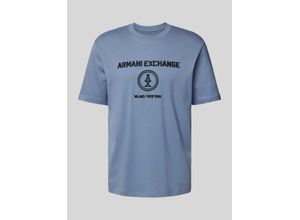 8058997079495 - T-Shirt mit geripptem Rundhalsausschnitt