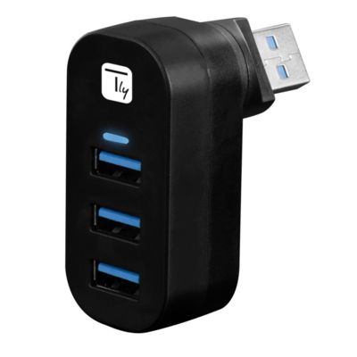 8059018361766 - Techly Mini-Dreh-Hub 3x USB 30 --