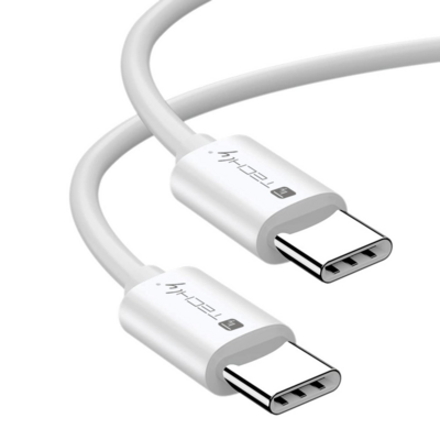 8059018365887 - Techly USB4 Gen2 USB-C EPR Kabel -- 20G 240W zertifiziert 2m weiß