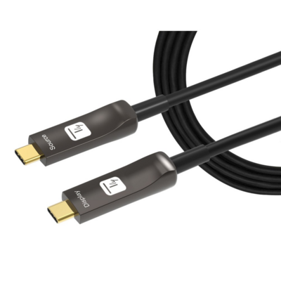 8059018367614 - Techly Aktiv USB-C AOC Glasfaserkabel 4k -- 20m