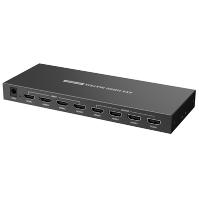 8059018368550 - HDMI Matrix Switch 4IN-4OUT 4K@60Hz UHD 3D -- Bandbreite 600MHz IR Fernbedienung