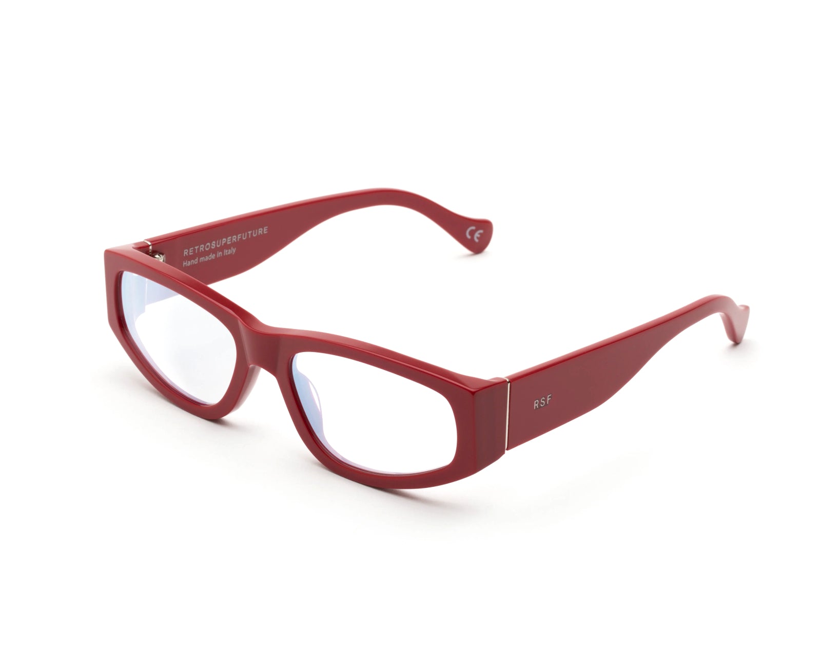 8059026087559 - Unisex LVM Neema Deep red Sonnenbrillen Acetat Rot Klar Quadratisch Gespiegelt