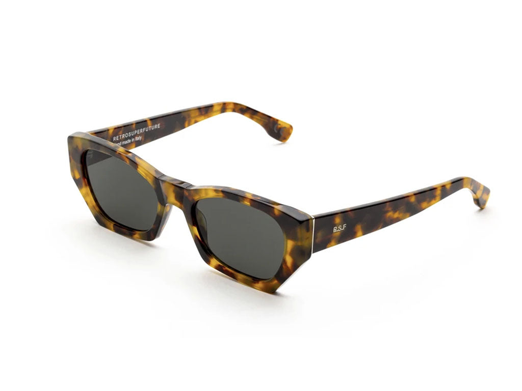 8059026090870 - Unisex 0B0 Amata  Spotted Havana Gläser SONNENBRILLEN Acetat Havanna Schwarz Geometrisch Normal