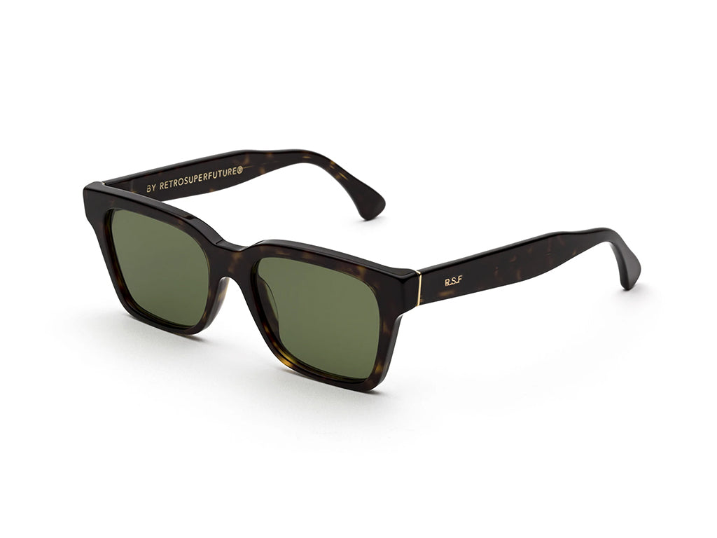 8059026092683 - Unisex 88U America 3627 Green havana Gläser SONNENBRILLEN Acetat Havanna Grün Quadratisch Normal