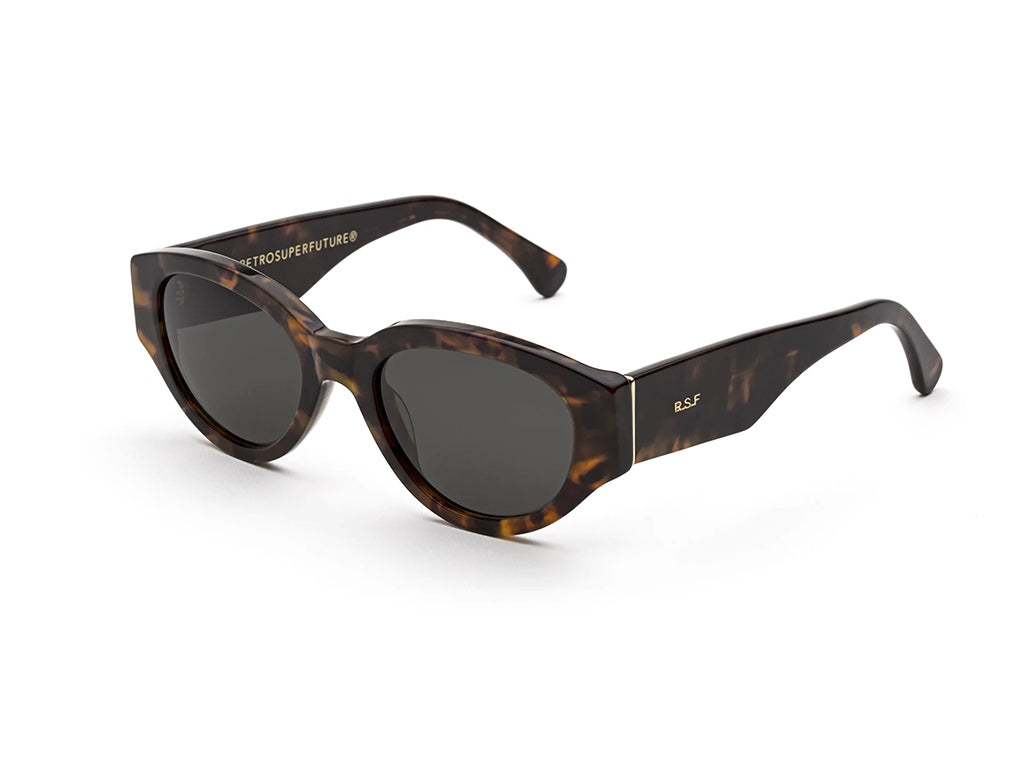 8059026092997 - Unisex XKP Drew Mama Classic Havanna Gläser SONNENBRILLEN Acetat Havanna Grau Rund Normal