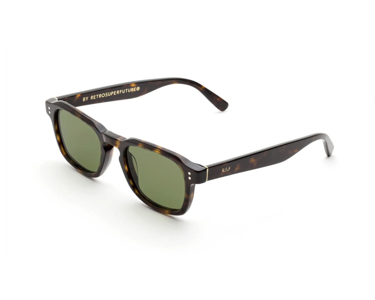 8059026093154 - Unisex KVT Luce 3627 Green Gläser SONNENBRILLEN Acetat Havanna Grün Quadratisch Normal