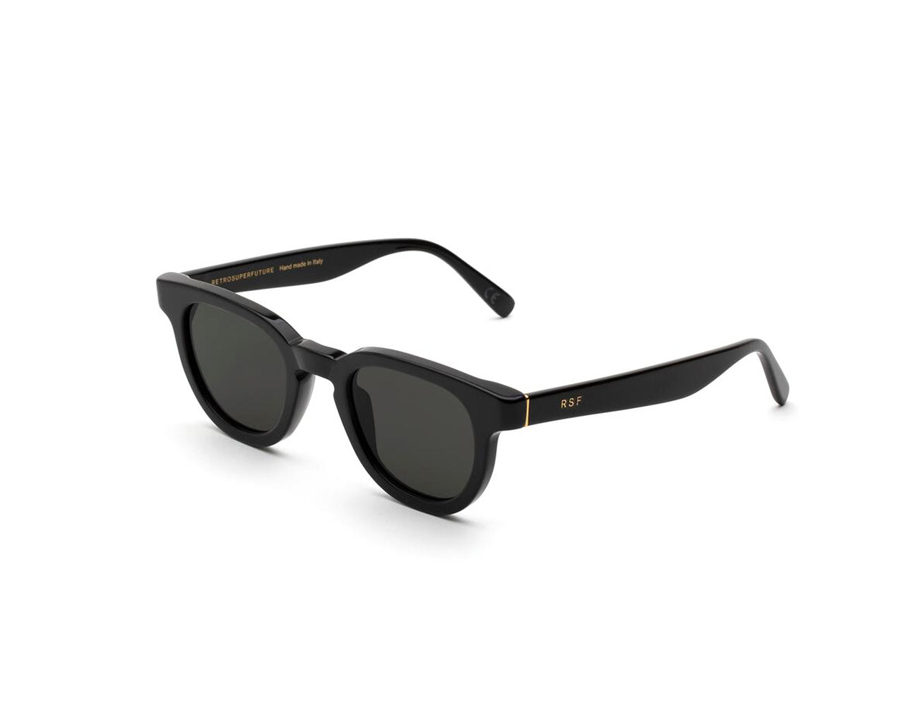 8059026101798 - Unisex Niw bestimmte Schwarz Gläser SONNENBRILLEN Acetat Schwarz Schwarz Rund