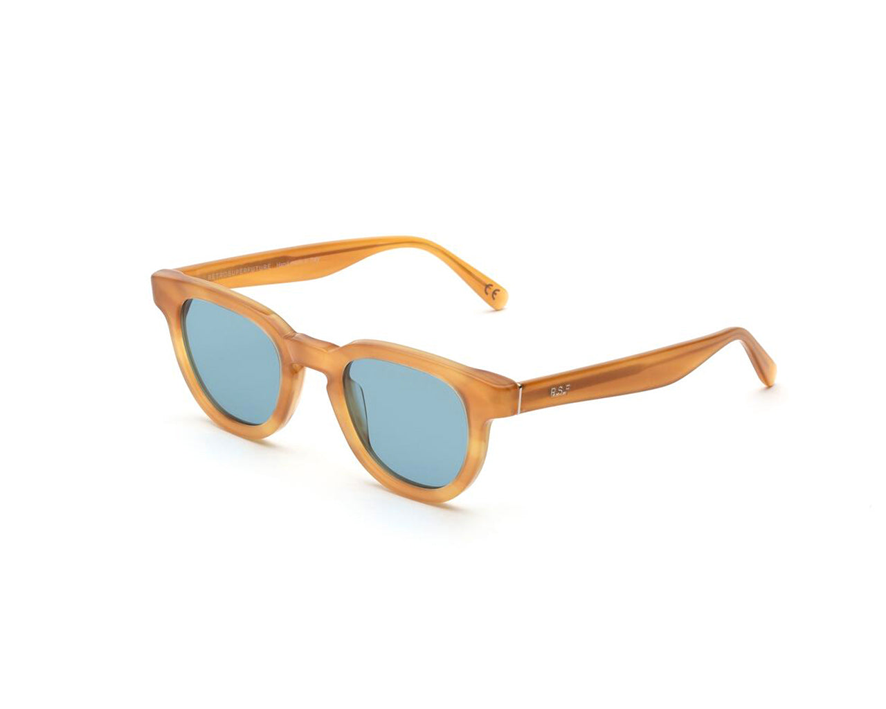 8059026101811 - Unisex NLX bestimmte Bagutta Gläser SONNENBRILLEN Acetat Gelb Hellblau Rund