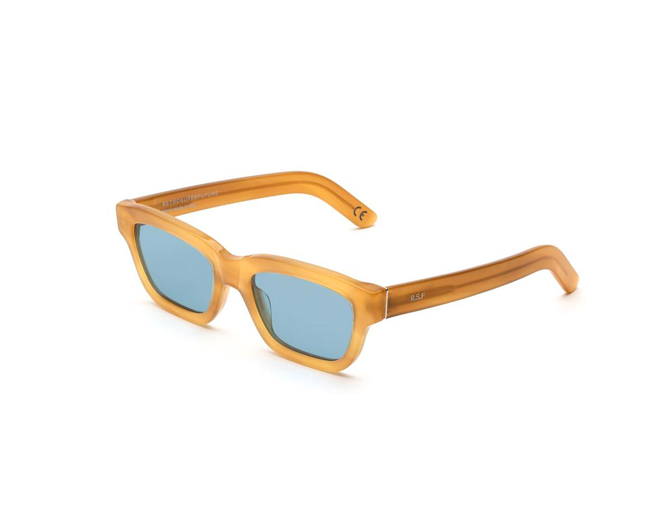 8059026101859 - Unisex 6PM Milano Bagutta Gläser SONNENBRILLEN Acetat Gelb Hellblau Quadratisch