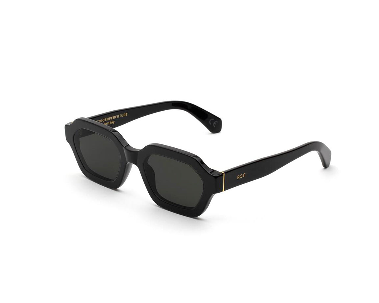 8059026101897 - Unisex F52 Hündchen schwarz Gläser SONNENBRILLEN Acetat Schwarz Schwarz Geometrisch