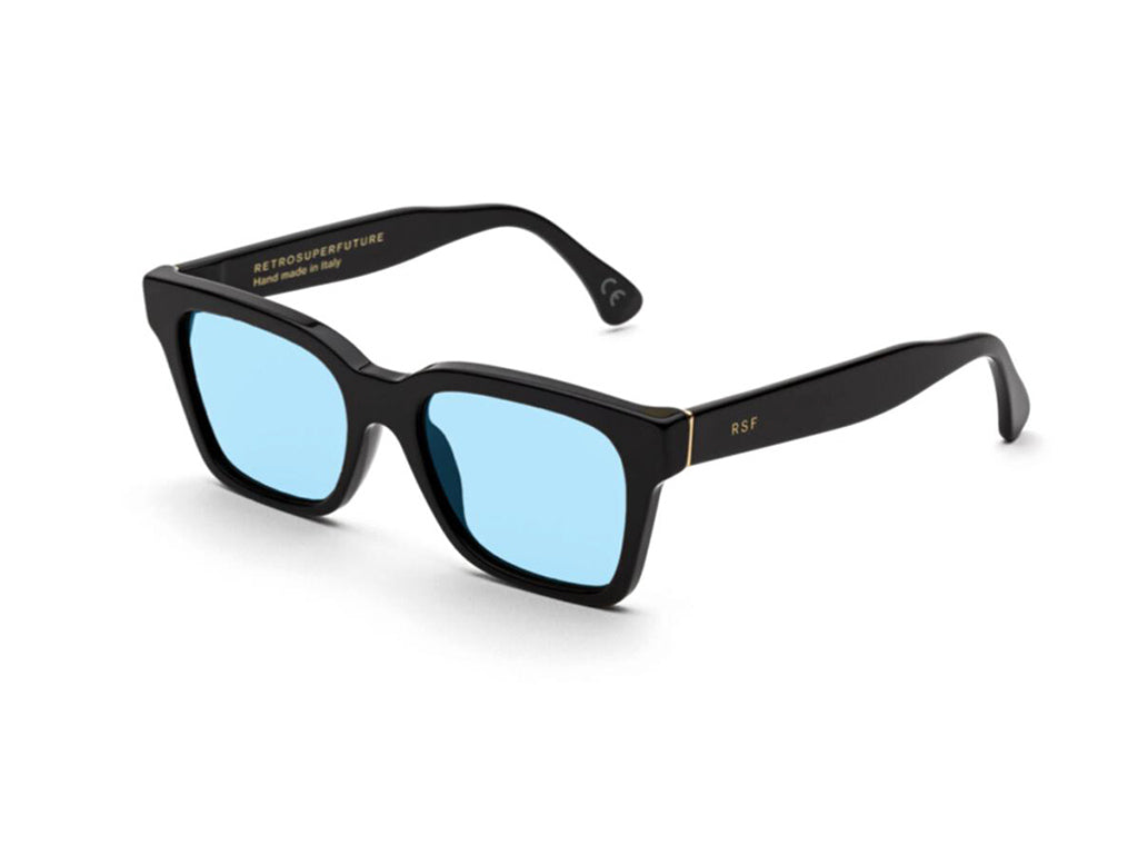 8059026102603 - Unisex MKK America Azure Gläser SONNENBRILLEN Acetat Schwarz Hellblau Quadratisch