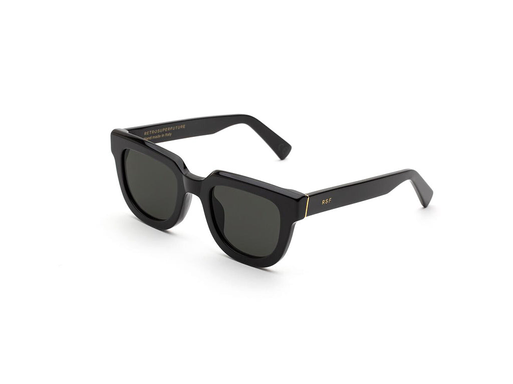 8059026104164 - Unisex GP0 Serio Black Gläser SONNENBRILLEN Acetat Schwarz Schwarz Rund Normal