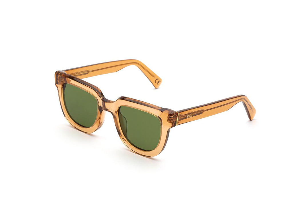 8059026104195 - Unisex S5R Serio Cola Green Gläser SONNENBRILLEN Acetat Braun Grün Rund Normal