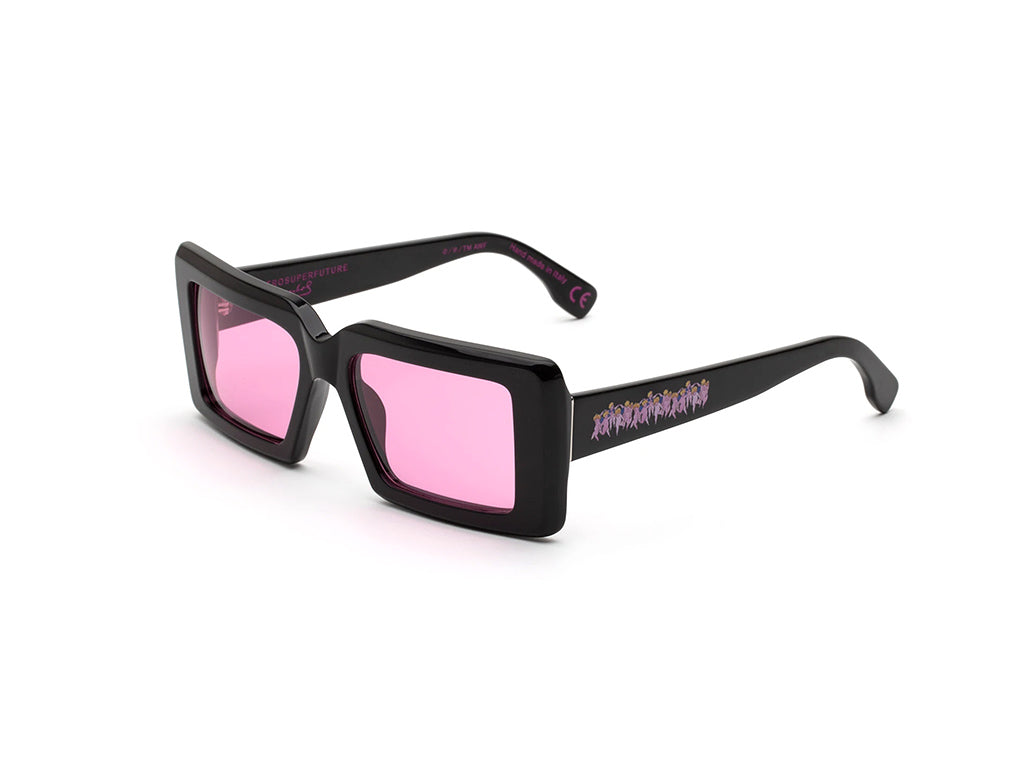 8059026104546 - Unisex KE5 Cherubini Black Gläser SONNENBRILLEN Acetat Schwarz Rosa Quadratisch Normal