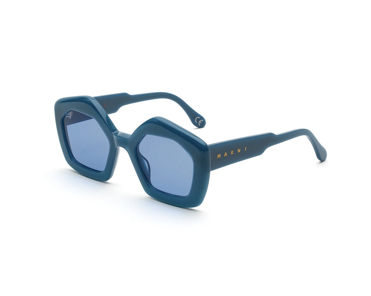 8059026105178 - Unisex Lachendes Wasser blau LP4 Gläser SONNENBRILLEN Acetat Blau Blau Geometrisch Normal